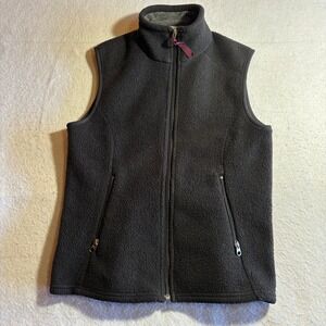 Patagonia Synchilla Fleece Vest Women's Size Small Black Zip Up Vintage